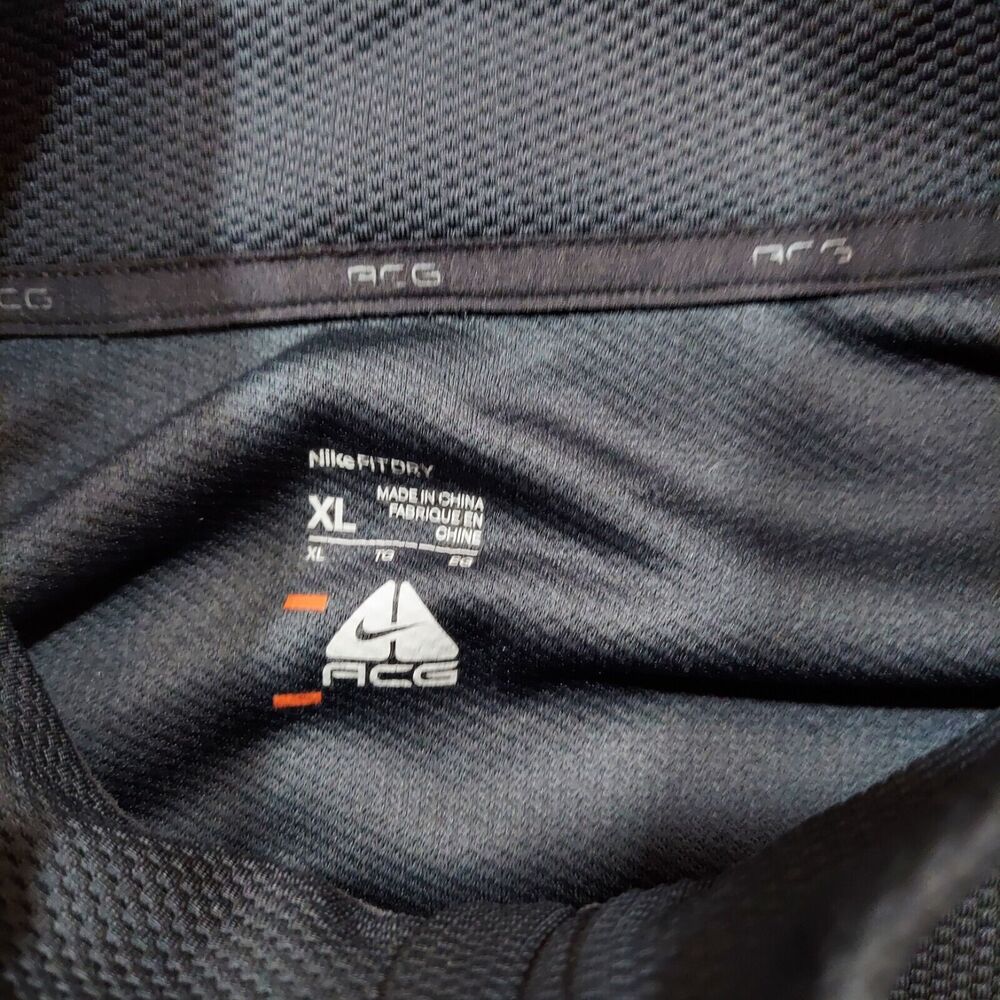 Nike ACG Slate Gray Pullover XLarge Mens Size Quarter Zip 1/4 Chest Pocket - Picture 3 of 6